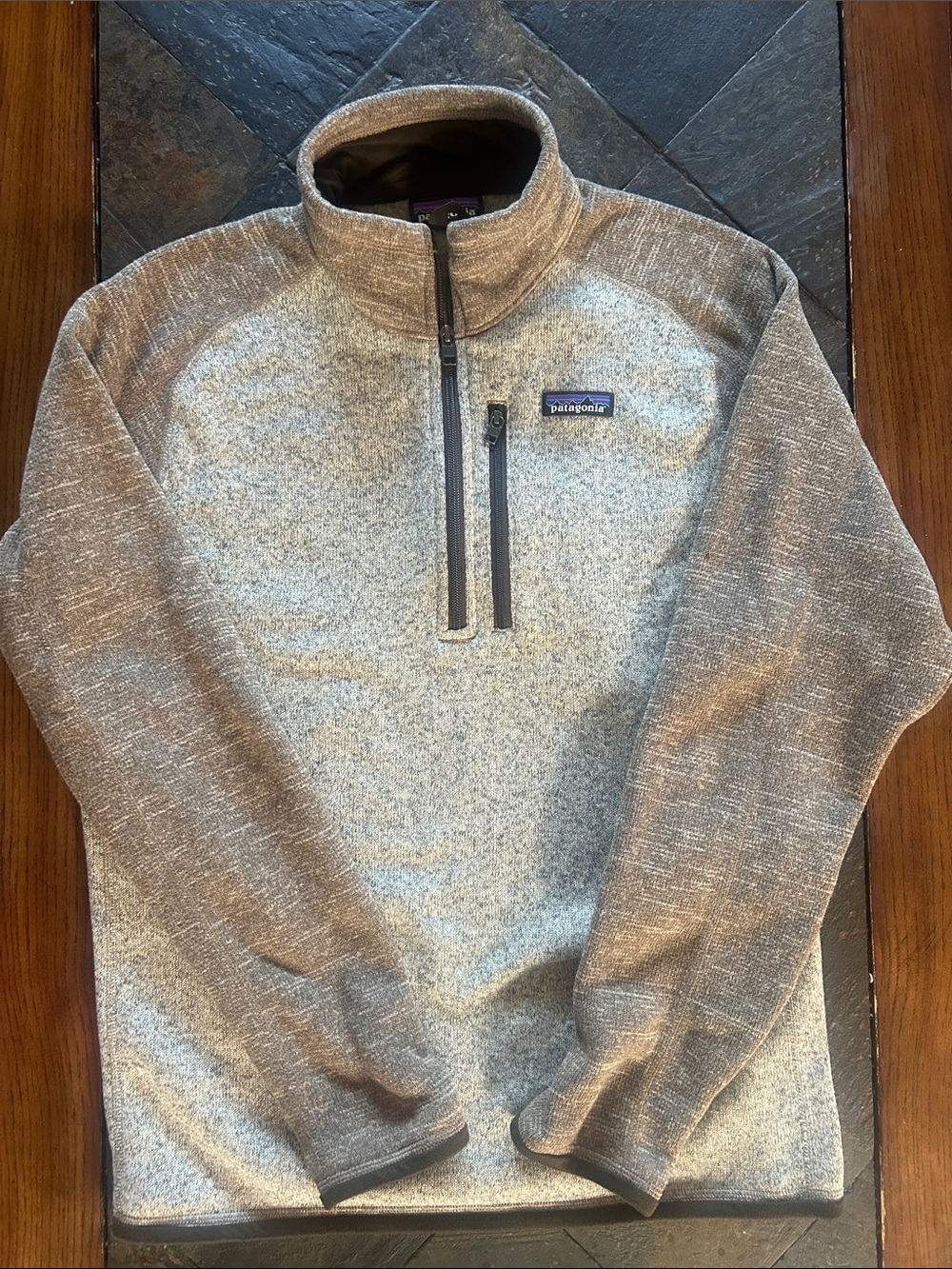 Patagonia Men's Half-Zip Pullover - Tan and Brown